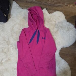 Under Armour Fuchsia Hoodie with Navy Accents